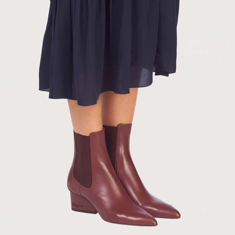 (W) FERRAGAMO Chelsea Boot 'Purple' 圖 5