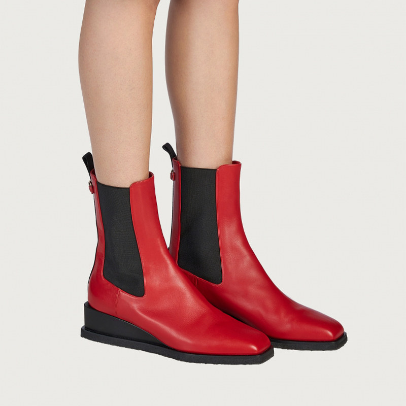 (W) FERRAGAMO Chelsea Boot 'Red Heel' 圖 5