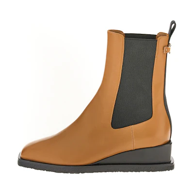 (W) FERRAGAMO Chelsea Pump Boot 'Coffee'
