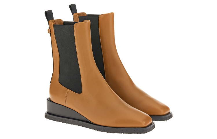 (W) FERRAGAMO Chelsea Pump Boot 'Coffee' 圖 3