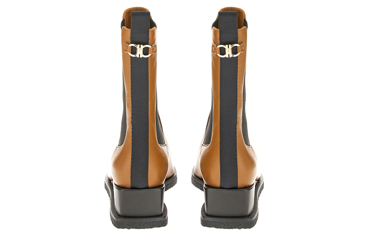(W) FERRAGAMO Chelsea Pump Boot 'Coffee' 圖 4