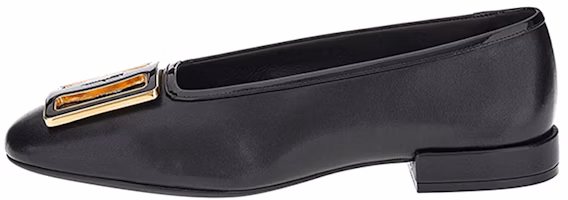 (Women) FERRAGAMO Chunky Buckle 'Black Ballet Flats' 01C725?748712 (Women) FERRAGAMO Chunky Buckle 'Black Ballet Flats' 01C725?748712