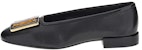 (W) FERRAGAMO 'Kasur Hitam' Flat Ballet Gesper Tebal 01C725?748712