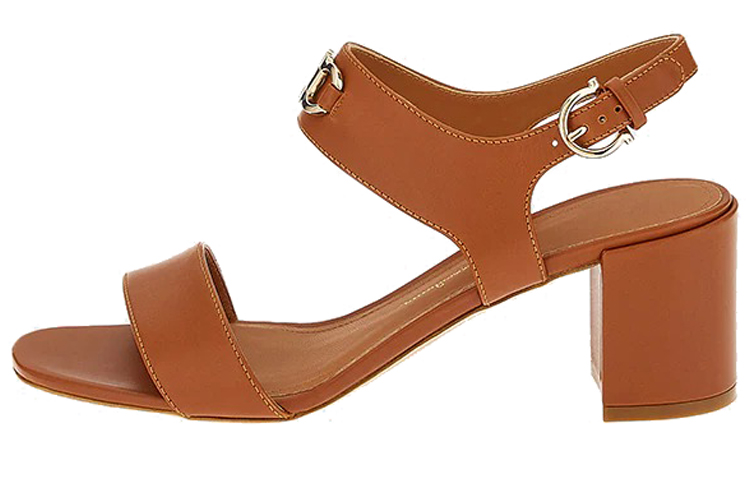 (Women) FERRAGAMO Chunky Heel Sandals 'Brown' 01C094-745437