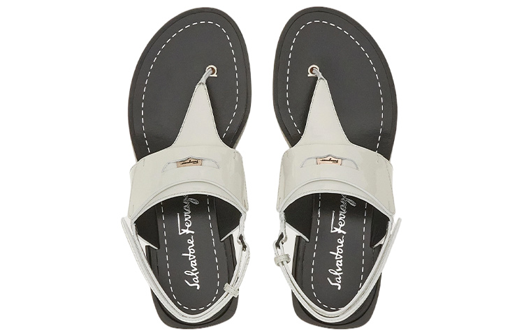Lookbook (W) FERRAGAMO Chunky Heel Sandalen ''Weiß'' 01C874-750979