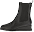 Buy (W) FERRAGAMO Sepatu Boot Hitam Klasik dengan Panel Elastis 01C014-745251