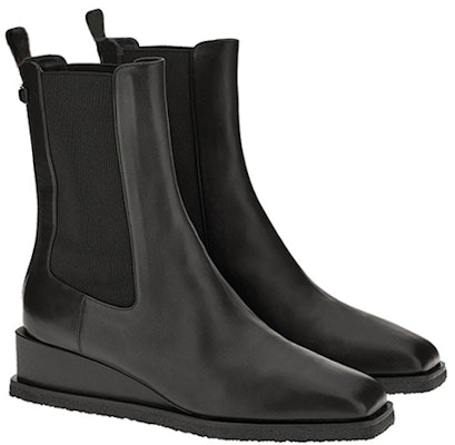 (W) FERRAGAMO Sepatu Boot Hitam Klasik dengan Panel Elastis 01C014-745251 Order (W) FERRAGAMO Sepatu Boot Hitam Klasik dengan Panel Elastis 01C014-745251