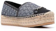 Order Ferragamo 菲拉格慕 經典logo絎縫厚底草編鞋 女款 黑藍色