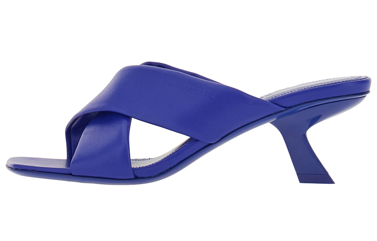 (Women) FERRAGAMO Cross-Strap High-Heel Slide 'Deep Blue' 01F939-764068