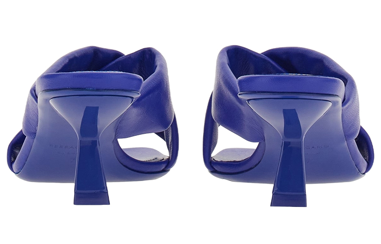 Shop (W) 菲拉格慕 深蓝色交叉高跟凉鞋 01F939-764068