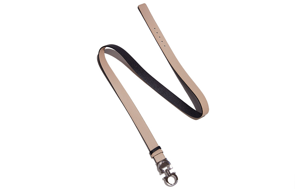 (Women) Ferragamo Double-Sided Leather Belt, Buckle, Beige, 3.5CM 23A564-0615282 圖 3