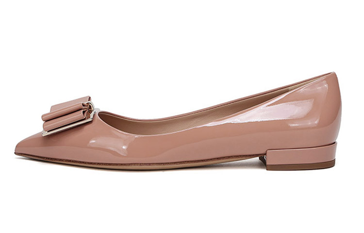 (Women) FERRAGAMO Double Bow Flat 'Light Pink' 01P335-704660