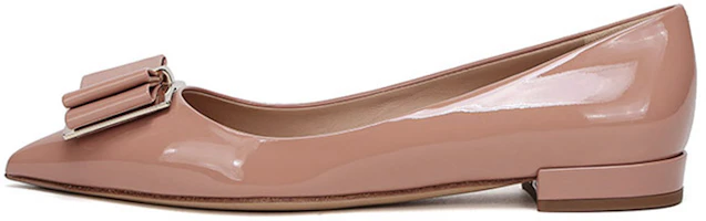 (Women) FERRAGAMO Double Bow Flat 'Light Pink' 01P335-704660 (Women) FERRAGAMO Double Bow Flat 'Light Pink' 01P335-704660