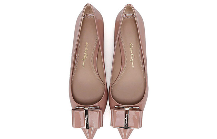 Shop (W) FERRAGAMO Doble Lazo Plano 'Rosa Claro' 01P335-704660