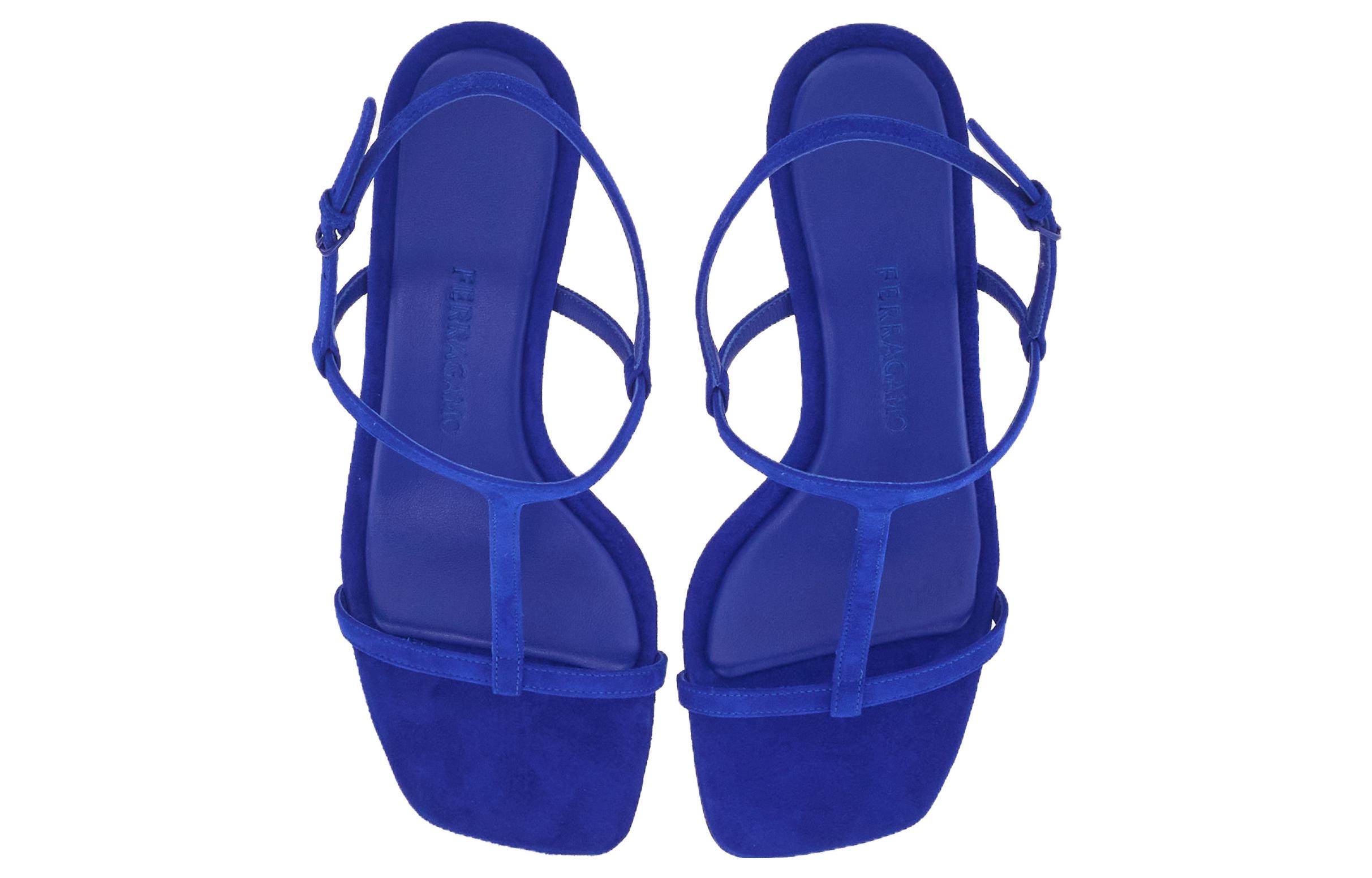 (W) FERRAGAMO Elina 'Blue Buckle High Heel Sandal' 圖 3