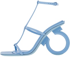 (Women) FERRAGAMO Elina 'Blue Buckle Peep-Toe' 01E779-760223 (Women) FERRAGAMO Elina 'Blue Buckle Peep-Toe' 01E779-760223
