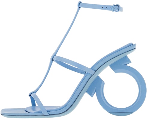 (Women) FERRAGAMO Elina 'Blue Buckle Peep-Toe' 01E779-760223 Buy (Women) FERRAGAMO Elina 'Blue Buckle Peep-Toe' 01E779-760223