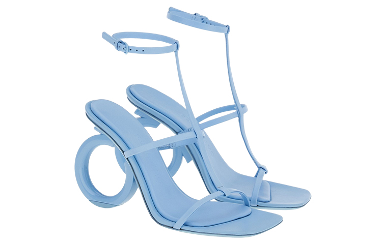 Order (W) "FERRAGAMO Elina 'Tacón Peep-Toe con Hebilla Azul'" 01E779-760223