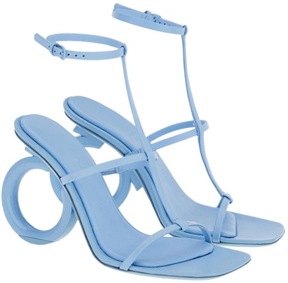 (Women) FERRAGAMO Elina 'Blue Buckle Peep-Toe' 01E779-760223 Order (Women) FERRAGAMO Elina 'Blue Buckle Peep-Toe' 01E779-760223