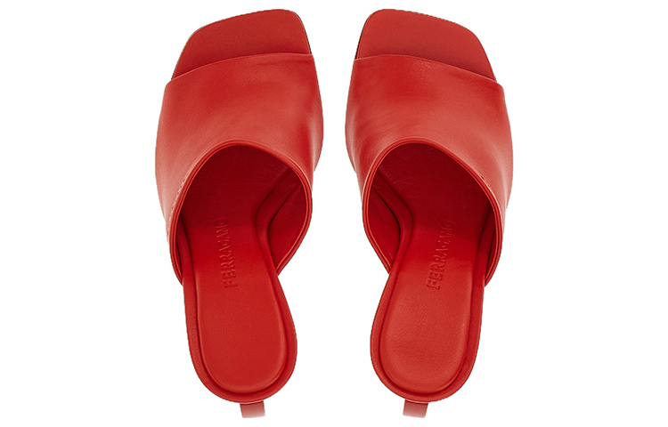 (W) FERRAGAMO Elina 'Red Peep-Toe Mules' 圖 3