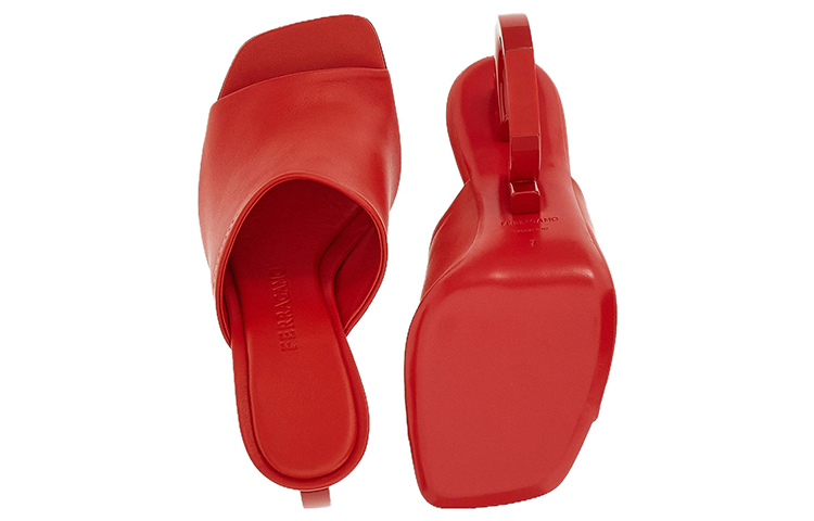 (W) FERRAGAMO Elina 'Red Peep-Toe Mules' 圖 5