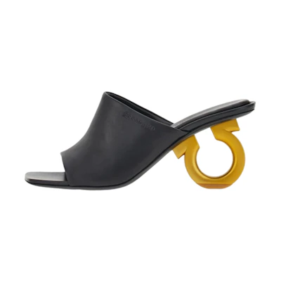 (W) FERRAGAMO Elina Fashion Sandal 'Black Logo'