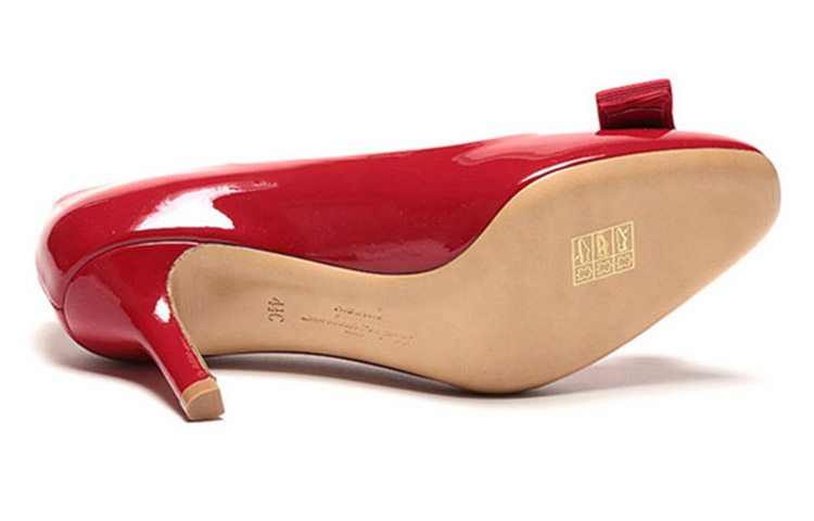 (W) FERRAGAMO Erice 70 High Heels 'Red Patent Bow' 圖 6