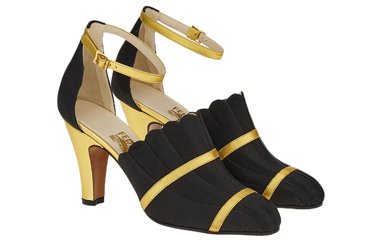 (W) FERRAGAMO Esther High Heel 'Black Gold' 圖 2