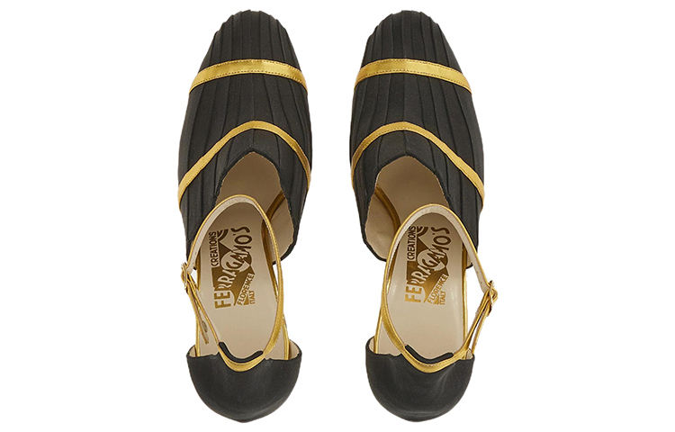 (W) FERRAGAMO Esther High Heel 'Black Gold' 圖 3