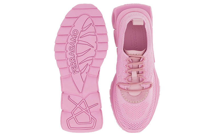 (W) FERRAGAMO Fabric & Suede Sneaker 'Pink' 圖 5