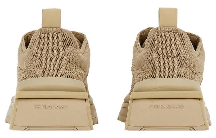 (W) FERRAGAMO Fabric and Suede Sneaker 'Beige' 圖 4