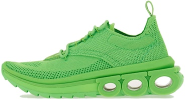 (Women) FERRAGAMO Fabric and Suede Sneakers 'Green' 030391-762792 (Women) FERRAGAMO Fabric and Suede Sneakers 'Green' 030391-762792