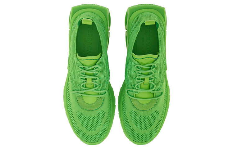 Lookbook (W) フェラガモ 緑 ファブリック＆スエード スニーカー 030391-762792