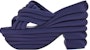 (Women) FERRAGAMO Fabric Platform Slide 'Blue High Heel' 01F807-763968