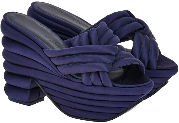 (W) FERRAGAMO Sandalo Platform in Tessuto ''Tacchi Alti Blu'' 01F807-763968 Order (W) FERRAGAMO Sandalo Platform in Tessuto ''Tacchi Alti Blu'' 01F807-763968