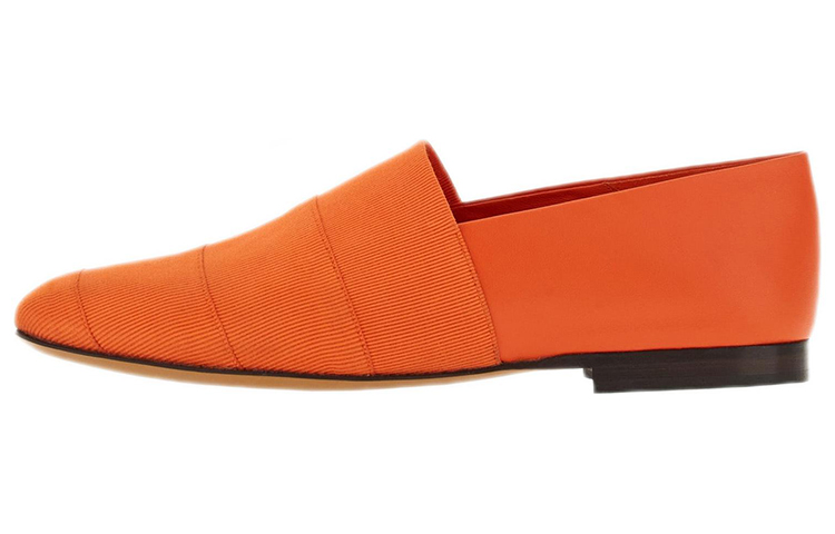 (W) FERRAGAMO Fabric Satin Slip-On Loafer 'Orange'
