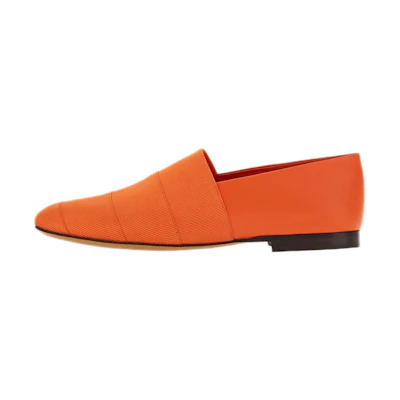 (W) FERRAGAMO Fabric Satin Slip-On Loafer 'Orange'