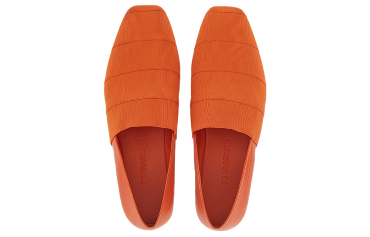 (W) FERRAGAMO Fabric Satin Slip-On Loafer 'Orange' 圖 3