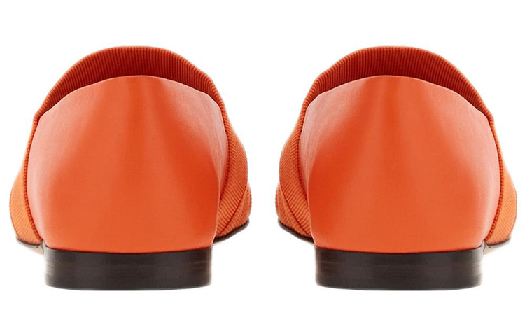 (W) FERRAGAMO Fabric Satin Slip-On Loafer 'Orange' 圖 4