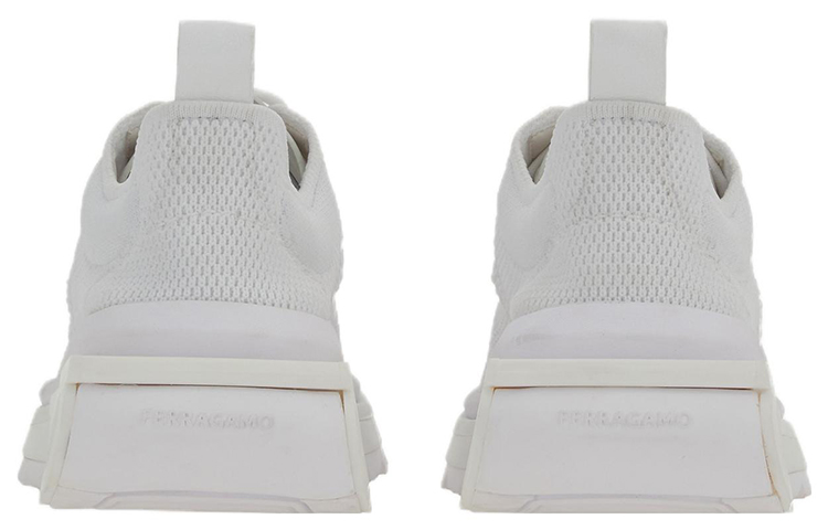 (W) FERRAGAMO Fabric Suede Round-Toe Sneaker 'White' 圖 4