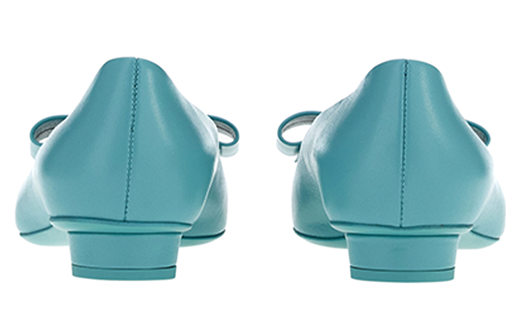 (W) FERRAGAMO Viva Ballerina Shoes Blue 'Teal' 圖 4