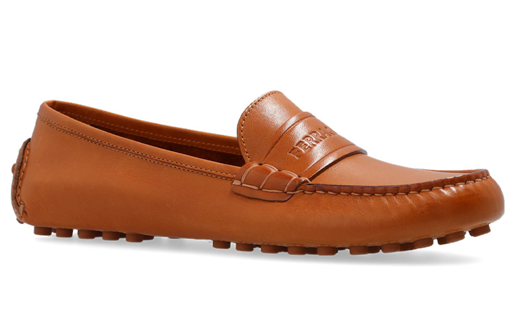 (W) FERRAGAMO Ferragama Round-Toe Slip-On 'Brown' 圖 2