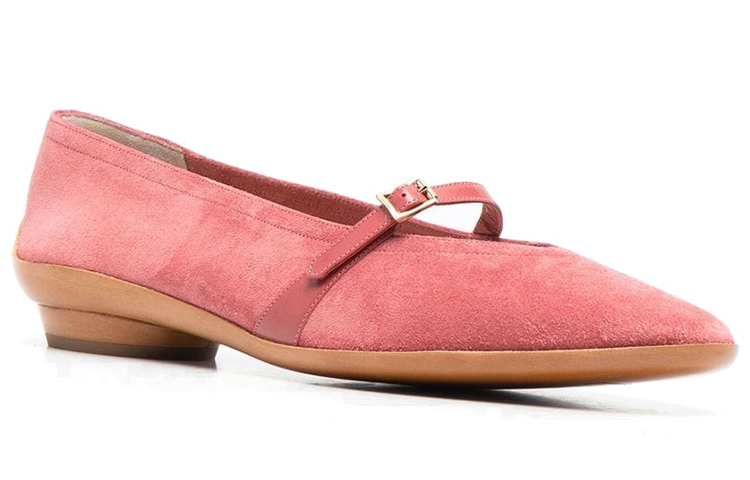 (W) FERRAGAMO Flat 'Pink Velour Contrast' 圖 2