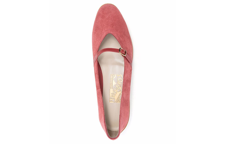(W) FERRAGAMO Flat 'Pink Velour Contrast' 圖 3