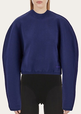 (W) FERRAGAMO FW23 蓝色圆领休闲卫衣毛衣 767021 Shop (W) FERRAGAMO FW23 蓝色圆领休闲卫衣毛衣 767021