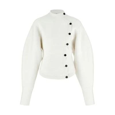 (Women) FERRAGAMO FW23 Solid Color Round Neck Knit Cardigan. 767267