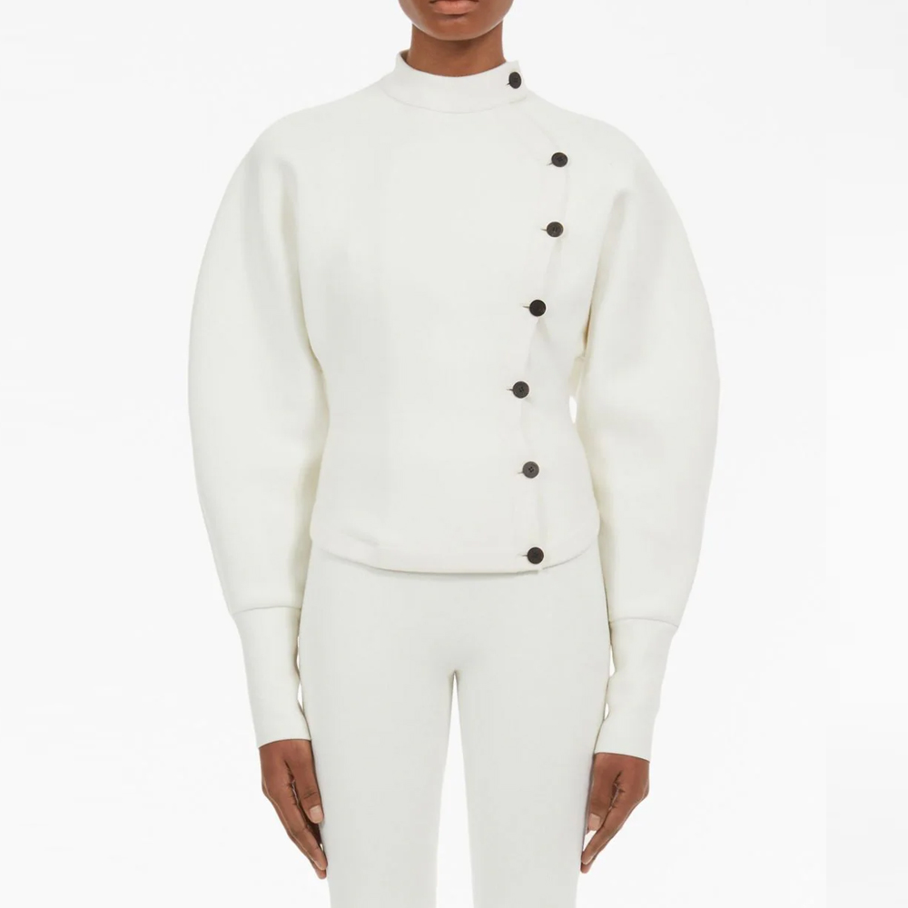 Shop (W) 페라가모 FW23 솔리드 컬러 라운드 넥 니트 가디건. 767267