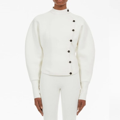 (W) 페라가모 FW23 솔리드 컬러 라운드 넥 니트 가디건. 767267 Shop (W) 페라가모 FW23 솔리드 컬러 라운드 넥 니트 가디건. 767267