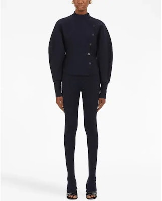 (W) 페라가모 FW23 솔리드 컬러 라운드 넥 니트 가디건. 767267 Sizing (W) 페라가모 FW23 솔리드 컬러 라운드 넥 니트 가디건. 767267