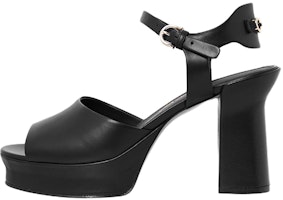 (Women) FERRAGAMO Gancini 'Black Chunky Heel Fashion Slide' 01E075-760112 (Women) FERRAGAMO Gancini 'Black Chunky Heel Fashion Slide' 01E075-760112
